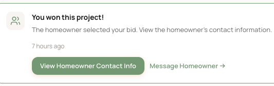 My Estimates view tracking submitted bids and won jobs